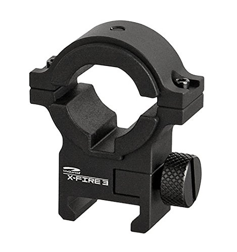 LiteXpress LXL001001 X-Fire 3 High Performance aluminium flashlight 2xAA- LED up to 298 Lumens including cable switch, picatinny rail mount