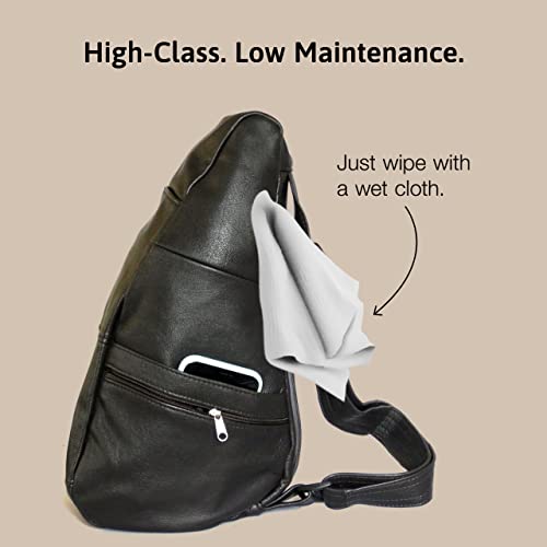 Afonie Leather Sling Bag for Women & Men Sling Backpack Crossbody Bag4