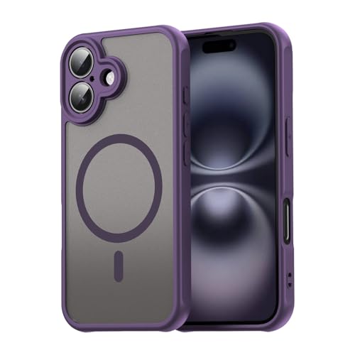 Coque iPhone 16 et 14 Pro Max antichoc violette à protection caméra