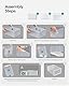 SONGMICS Schuhboxen, stapelbar, Schuhaufbewahrung, Organizer, faltbar und vielseitig für Sneaker, ULSP12SWT, Transparent Weiß, 13.1”L x 9.1”W x 5.5’H