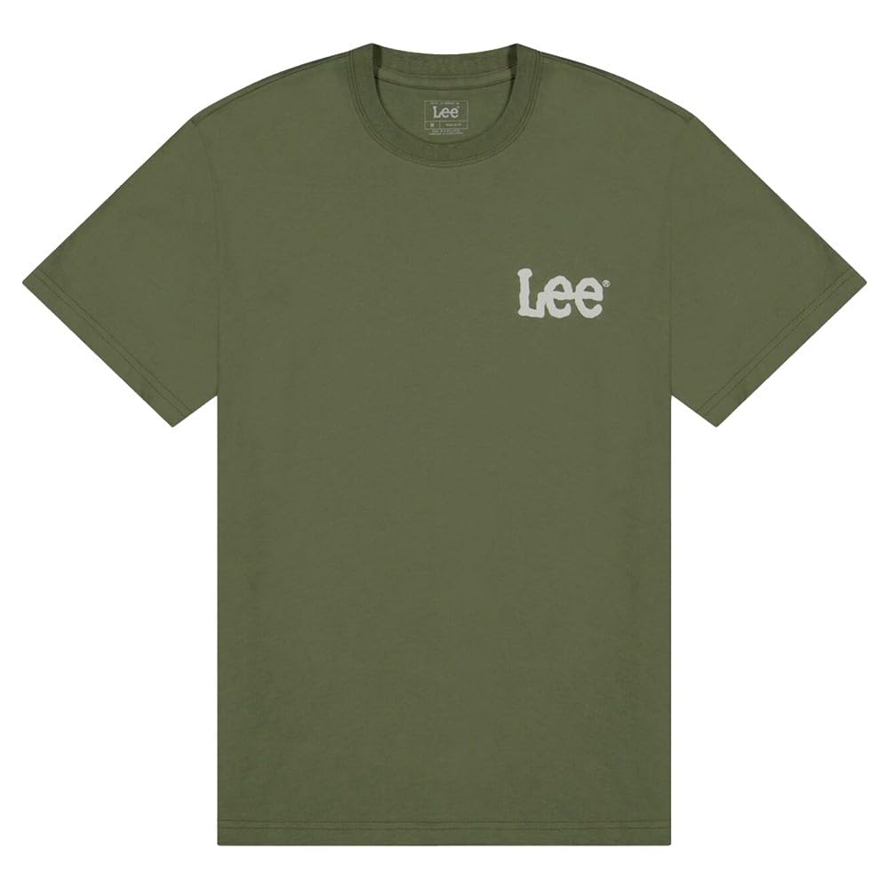 Lee Men's Lichen Olive Regular Wobbly Tee Extra Large