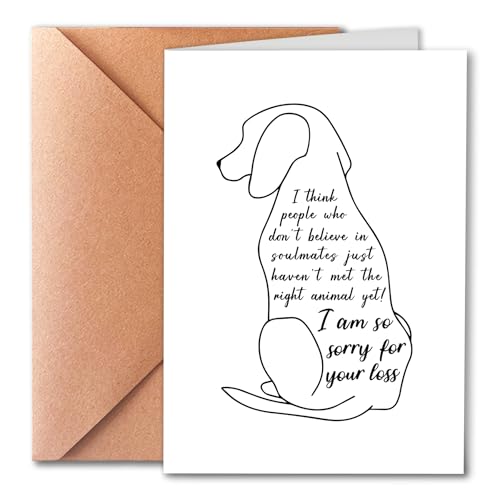 PTRUKD, Pet Sympathy Cards for Dog | Sympathy Card for loss of Dog, Suitable for Pet Loss, Mourning and Missing Messages