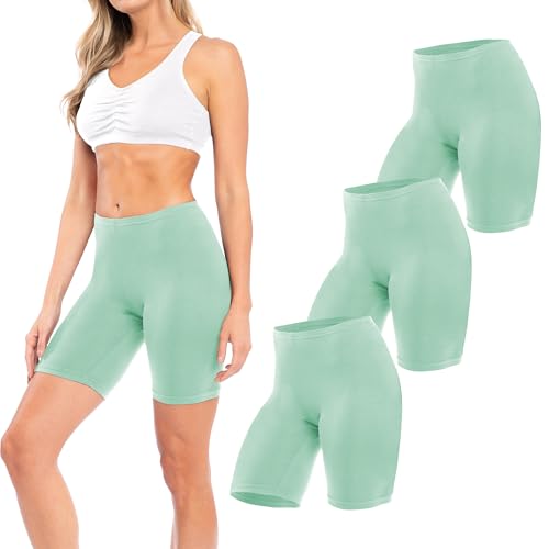 Image of Sexy Basics Women's Cotton Stretch Active Slip Shorts | 3 Pack & 6 Pack Boy Short Boxer Briefs