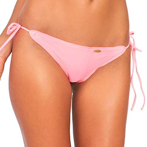 Luli Fama Cosita Buena - Wavey Brazilian Tie Side Ruched Back-DCC - M/Pink Sunsets