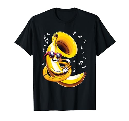 Plátano Con Instrumento Sousaphone Músico Sousaphonist Camiseta