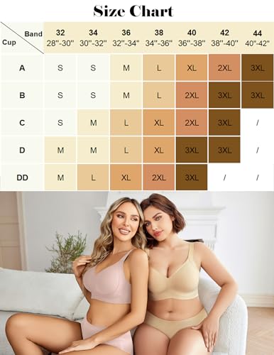 Image of Avidlove Wireless Bra for Women Seamless Push Up Full Coverage Bra Comfort Bralette Support Everyday Bra