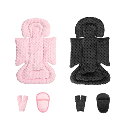 Inserto para asiento de bebé 3 en 1 Rosa y Negro miniatura 1