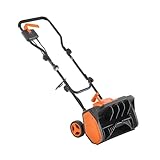 VEVOR Electric Snow Shovel, 12A 17 inch Corded Snow Shovel, 60° Adjustable Chute, 20 ft Throwing Distance, Snowthrower with Dual Safety Switch, Winter Ice Removal Tool for Driveway Sidewalk Patio