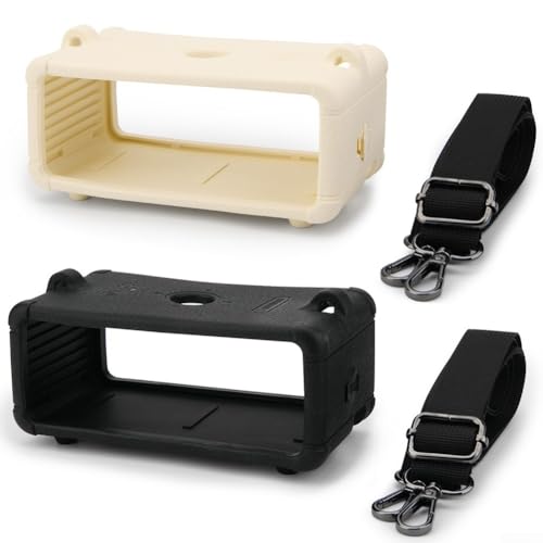 Funda de silicona para Marshall Emberton III con correa de hombro y protector blanco 4