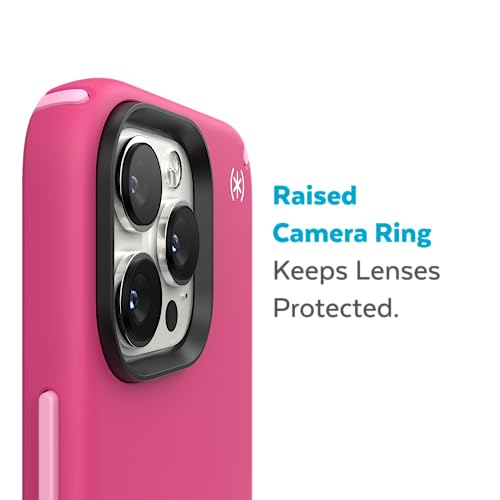 Image of Speck iPhone 14 Pro Case - Drop Protection, Scratch Resistant, Built for MagSafe Slim Phone Case for 6.1 Inch iPhones 14 Pro - Anti-Fade Case - Presidio2 - Digital Pink /Blossom Pink /White