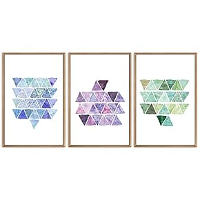 SIGNWIN Canvas Print Wall Art Blue, Purple and...
