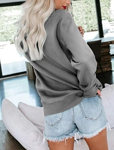 Image of Ovanviso Womens Long Sleeve Sweatshirt Casual Crewneck Cute Pullover Tops Lightweight Sweatshirt with Pocket