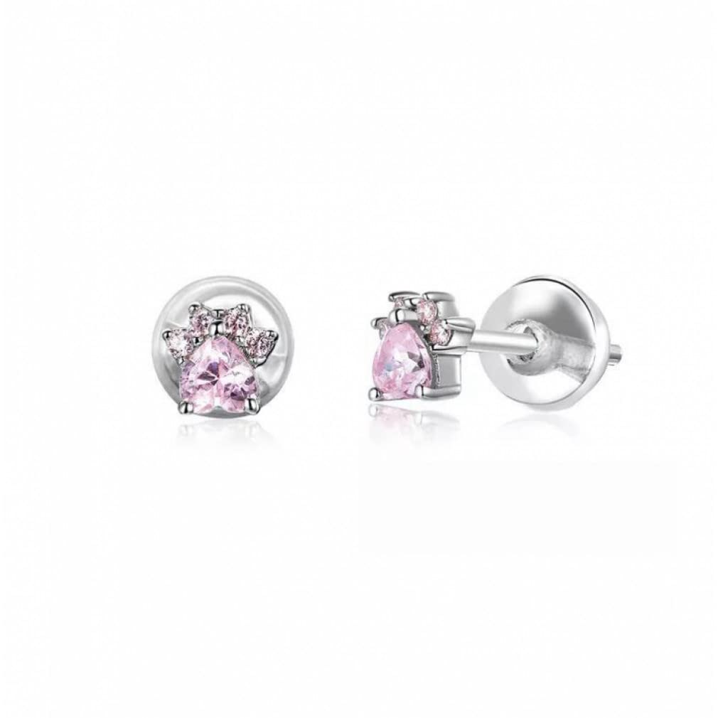 Boucles d'oreilles clous roses 925 pour illuminer vos tenues de bureau - 5