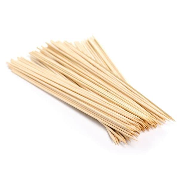 Image of Royals 200pc Bamboo Skewers for Barbeque Grilling Frying Sticks BBQ Skeweres Sticks Barbecue Sticks Tornado Potato Twister Spiral Sticks, 8inch