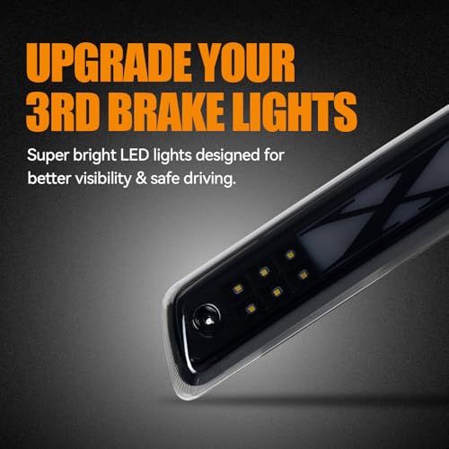 Image of Third 3rd Brake Light, LED High Mount Stop Light for 2009-2014 Ford F150, 10-14 Lincoln Mark LT, Rear Center Cab Roof Tail Cargo Lamp, DOES NOT FIT SVT Raptor & Models with Hill Descent Control