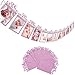 Produktbild 1. Geburtstag Girlande Bilderrahmen, Baby Erster Geburtstag Deko Glitzer Foto Banner 1-12 Monate Fotogirlande für Erste Heilige Kommunion, Taufe, Babyshower, Babyparty Dekoration (Lila)
