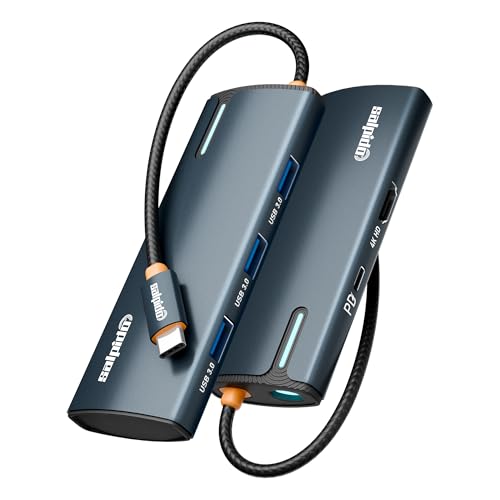 Image of SAL-DS-15H 5-in-1 Type-C USB Hub Adapter with USB 3.0x3, 4K HDMI Output, 100W PD Charging, 5Gbps Data Transfer, LED Indicator, Aluminium Alloy Build, Plug & Play for Laptops /Tablets