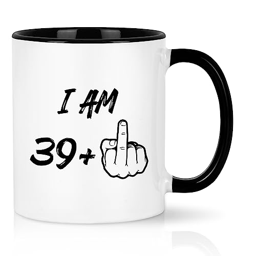 YHRJWN 40th Birthday Mug, Funny 39 Plus Middle Finger, 11oz