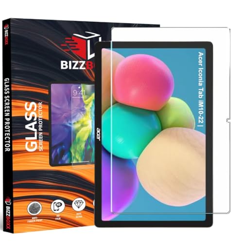 Image of Tempered Glass Full Screen Protector For Acer One 8 Iconia T4-82L 8.7 Inch Tablet Anti-Scratch & Smudge Proof (Transparent) (Pack Of 1)