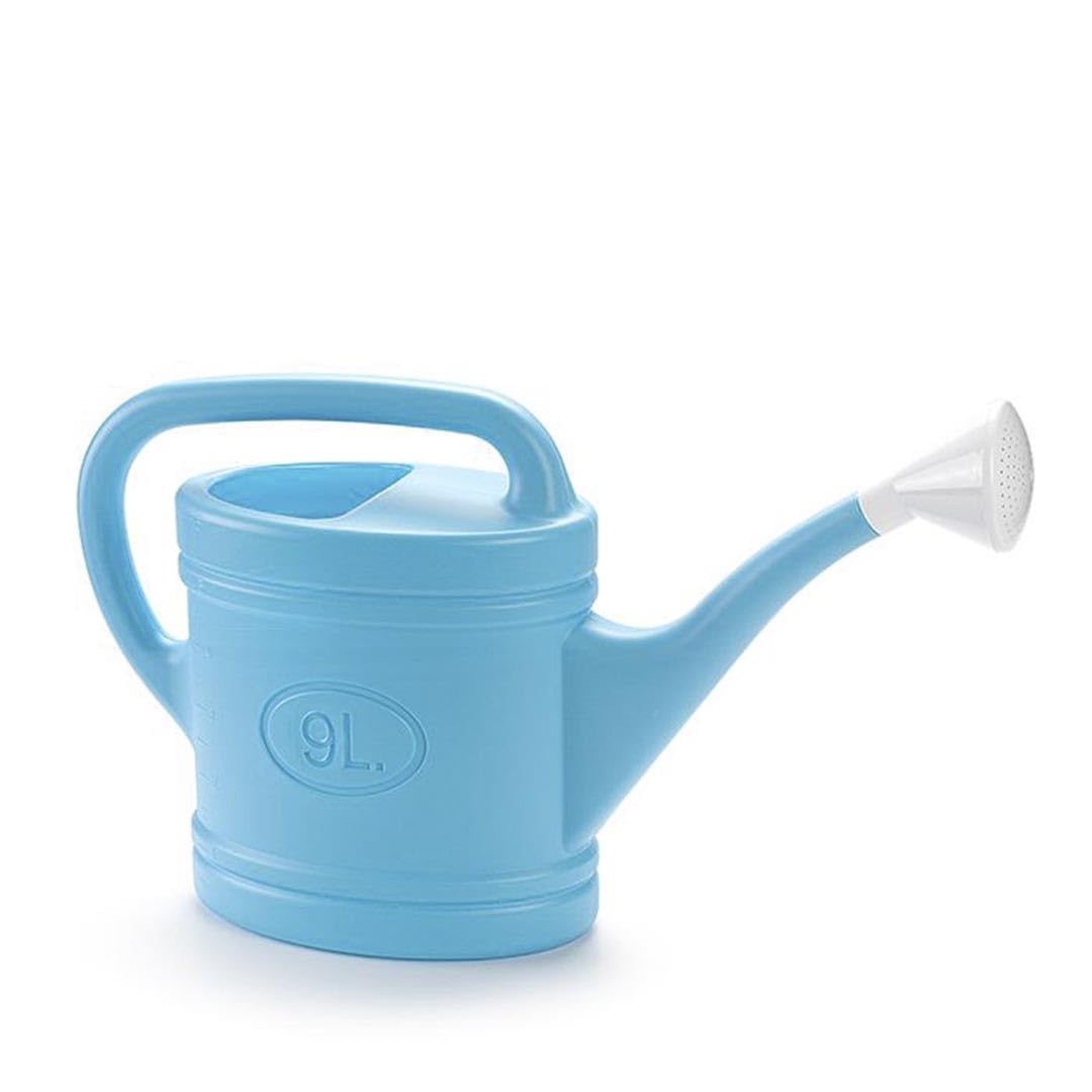 Plastic Garden Plant Watering Can with Removable Rose Long Reach (Blue, 9 Litre)