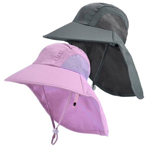 Chapeau de soleil tout-petits anti coup de chaud avec cape de cou amovible