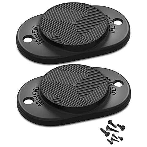 GMW Gun Magnet [2-Pack] | 30 lbs. Rating Magnetic Gun Mount | HQ Rubber Coated Gun Magnet Buckler Series for Car, Truck, Desks, Safes, and Walls | Concealed Gun Holder for Handgun (Black) Cover