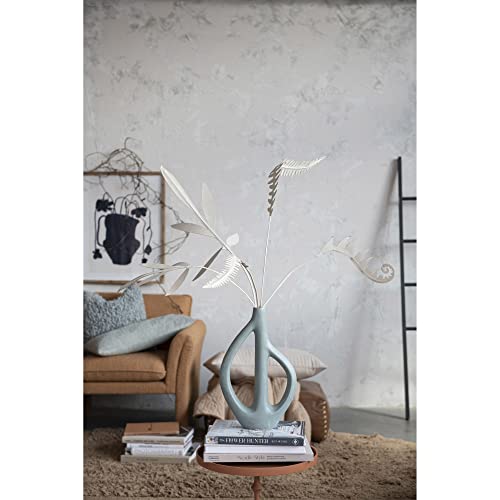 Bloomingville Matte Blue Sculptural Vase