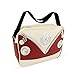 BRISA VW Collection - Volkswagen Furgoneta Hippie Bus T1 Van Bolso de hombro de polipiel (PU), Bolsa bandolera Vintage, Accesorio de moda para Viaje/Regalo/Souvenir (Frente/Rojo&Beige)