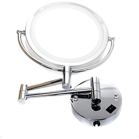 TUKA LED Wandspiegel KosmetikSpiegel 7 Fach Vergrößerung Cover