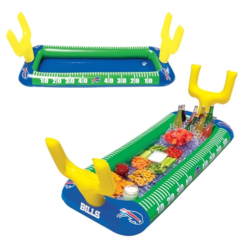 NFL 4 ft Inflatable Food Cooler Buffet Officially Licensed Ice Serving Bar for Tailgate Parties - Buffalo Bills