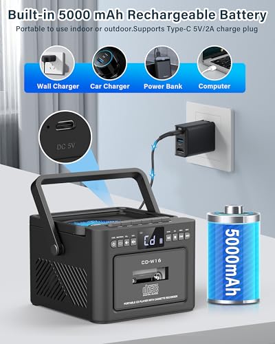 Sunoony BX-W16 Boombox Cassette Cd Player Bluetooth5.1 thumb #1