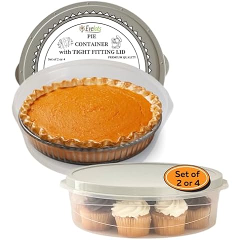 Evelots 4-Pack Pie Container Cover