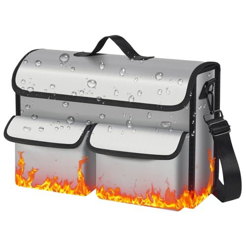 Sortivis 5200℉ Fireproof Document Storage Bag, Fire Proof Cover for Home Documents Organizer Box...