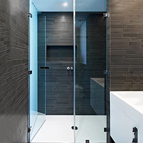 Poignée de porte en verre haut de gamme pour douche et cadre de porte intérieure noire - 5