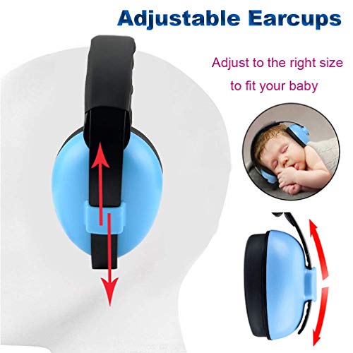 Image of Baby Noise Cancelling Headphones, Ear Protection Earmuffs Noise Reduction for 0-3 Years Kids /Toddlers /Infant, for Babies Sleeping, Airplane, Concerts, Movie, Theater, Firework (Blue)