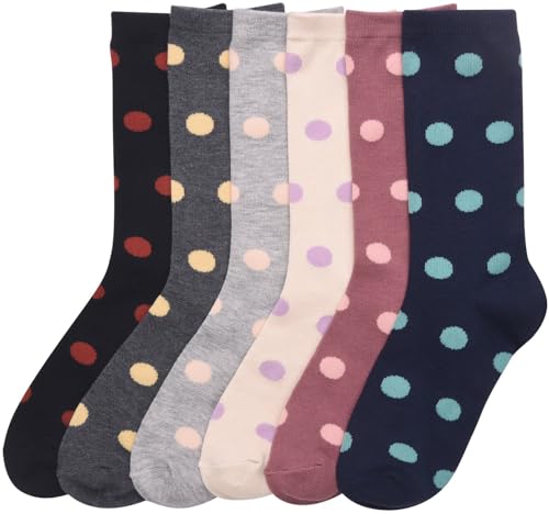 Image of ToBeInStyle Women's Pack of 6 or 12 Fashion Printed Crew Socks