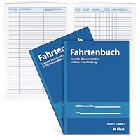 2 Stück Fahrtenbuch 40 Seiten Fahrtenbücher A5 Fahrtenbuch Pkw Fahrtenbuch Lkw Finanzamt Anerkannt zur Trennung Geschäftlicher und Privater Fahrten
