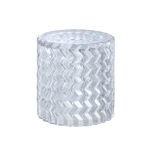 Image of Aspen Creative 23646-60-3,Clear Glass Shade w /Diamond Pattern For Lighting fixture /Vanity Light /Wall Light /Pendent.Size:4-1 /2 inchD x 4-3 /4 inchH.Center Hole:1-5 /8 inch. Set of 3.