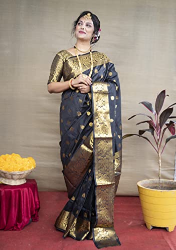 Image of Avantika Fashion Women's Kanjivaram Soft Semi Silk Banarasi Sarees With Blouse Piece.
