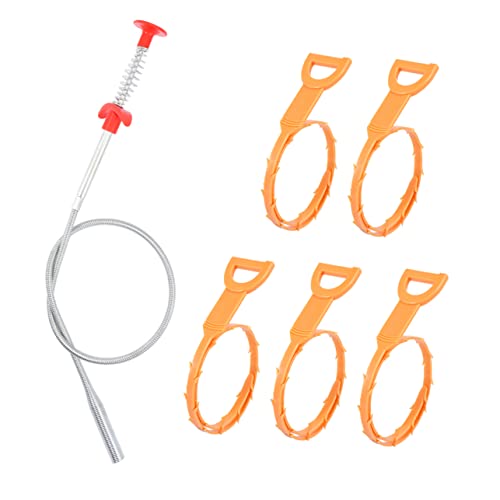 SHINEOFI 6 Piezas De Limpiador De Tuberías Herramientas De Plomería Herramienta De Asistencia Para Recoger Mangueras Herramienta De Agarre Flexible Herramienta Multifuncional Para