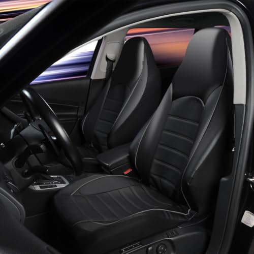 Fundas de asiento de cuero para Defender 1990-2026: protector de cojín frontal 3