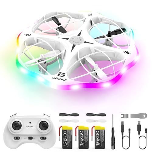DEERC D13 Mini Drone per Bambini con Evitamento Ostacoli, 6 Modalità LED, Mini...