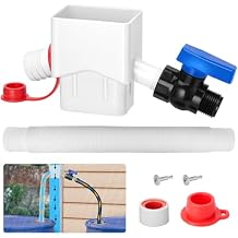 Downspout Diverter, WADEO Rain Barrel Diverter Fits for 2"x 3" Standard Downspout, Rainwater Collection System with Two Water Outlets to Collect Rainwater from Gutter, with 5FT Hose