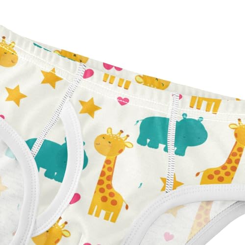 Cute Giraffe Hippo Star Heart Toddler Boy's Underwear 2T 23018844