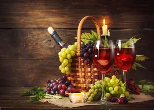 Arrière-plan photographique dégustation de vin 2.5x1.8m rustique