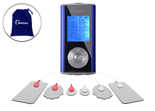Purple TechCare Mini Massager Tens Unit Device Machine [Lifetime Warranty] Tens Machine