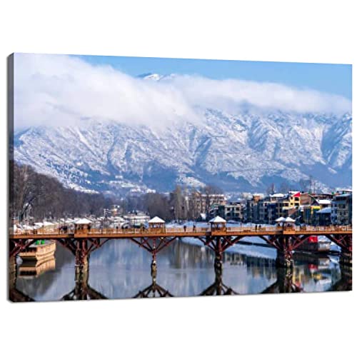 Canvas Wall Art Prints Srinagar Kashmir Paintings Poster Artwork Home