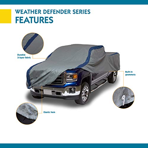 Image of DUCKCOVERS Weather Defender Pickup Truck Cover, Fits Crew Cab Dually Long Bed Trucks up to 22 ft. L