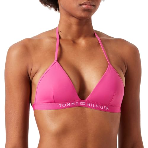 Tommy Hilfiger Damen Triangle Fixed Foam Bikini, Stunning Orchid, S