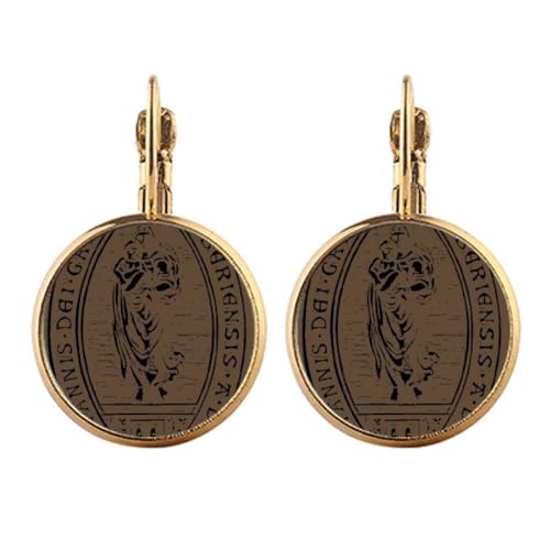Boucles d'oreilles Holy Baby clip or noir blanc pour oreilles non percées